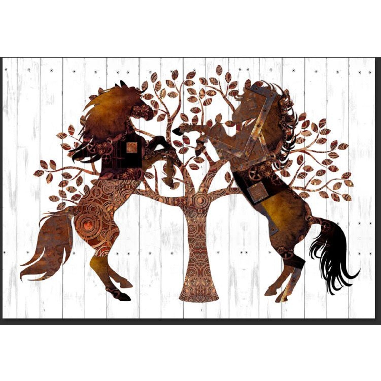 Papier peint chevaux mécaniques - 300 x 210 cm - 2