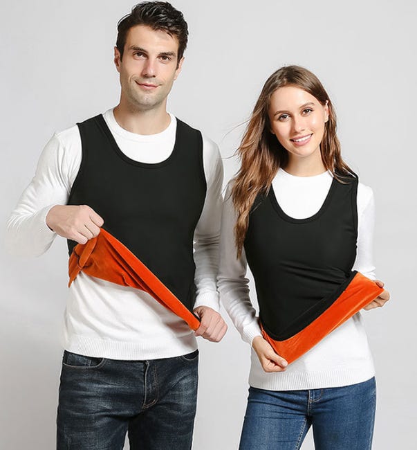 Gilet Électrique Chauffant Unisexe Rechargeable - Veste Chaude 3 Niveaux Avec Collier Chauffant (Batterie Non Incluse) Gris/Noir 4XL