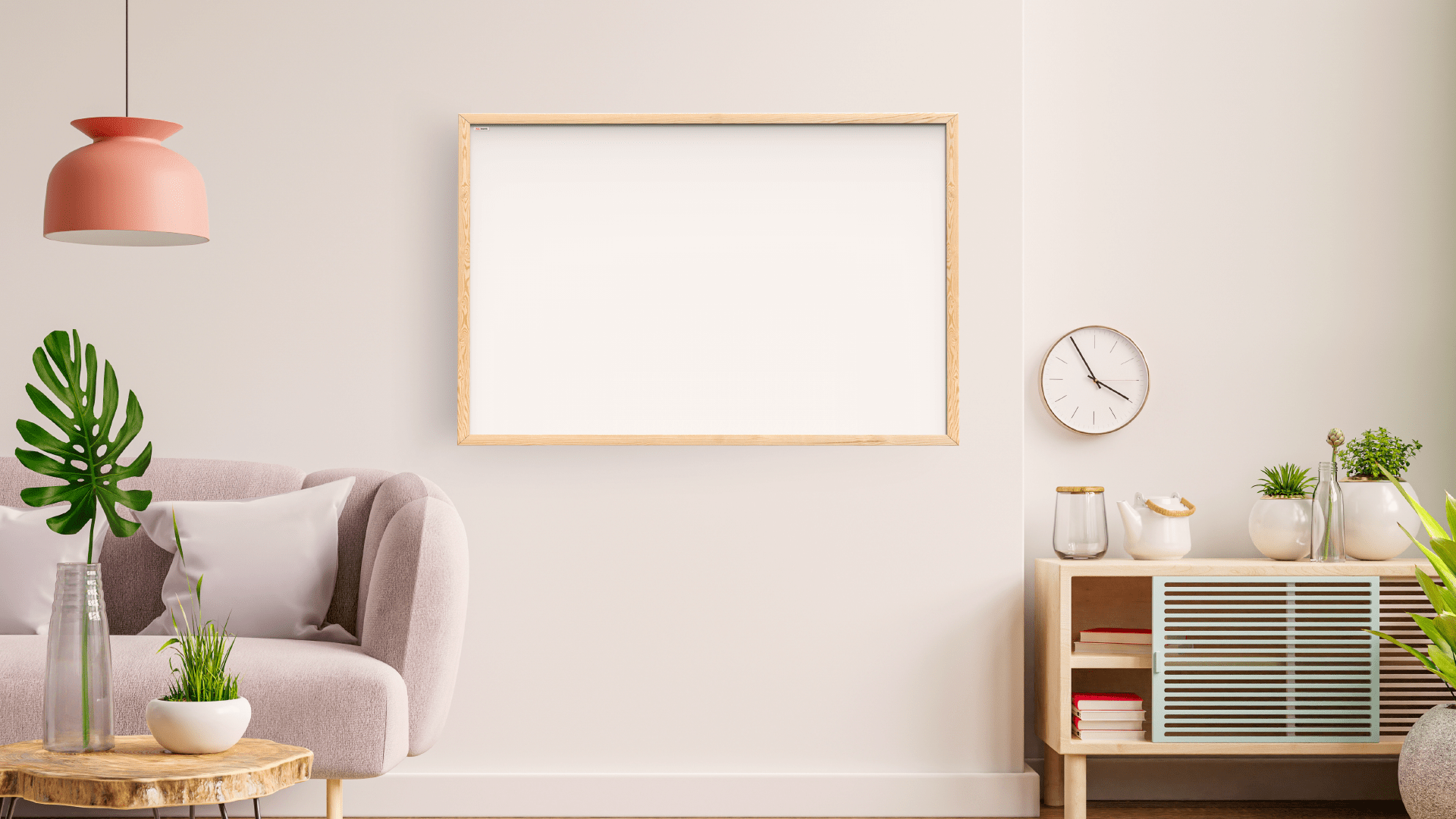 Tableau Blanc Magnétique Effaçable à Sec avec Cadre en Bois 200x120cm - 3