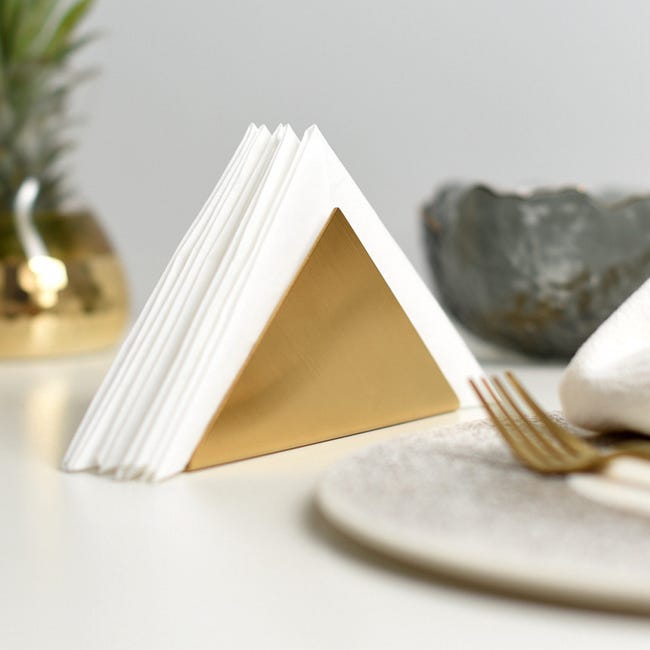 Porte-serviettes En Bois Triangulaire - Design Moderne Pour Restaurant, Café, Bureau (18x8.9x12 Cm)