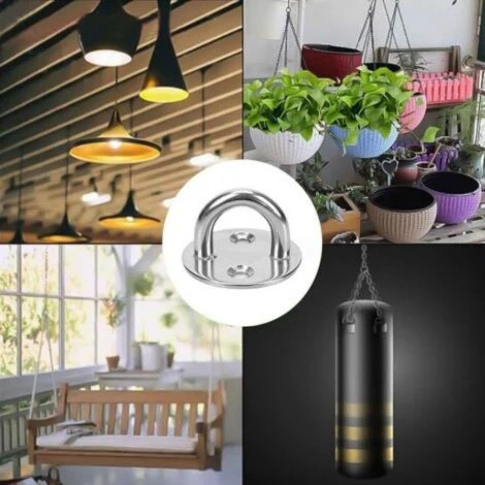 12 Pezzi Piastre Ad Occhiello In Acciaio Inox M5 - Per Ganci E Sospensioni - Foto 4