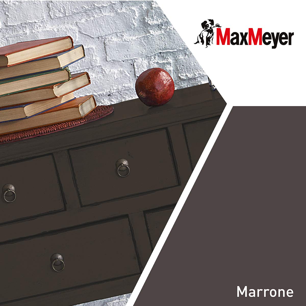 Maxmeyer Smalto All'Acqua Poliuretanico Brillante Marrone 0,75 L - 3