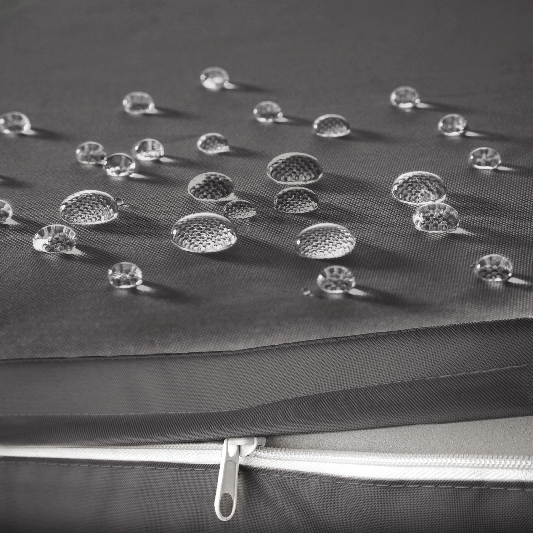 Set di 2 lettini prendisole in rattan resina intrecciata e alluminio con copertura protettiva e tavolo, nero, TECTAKE - 9