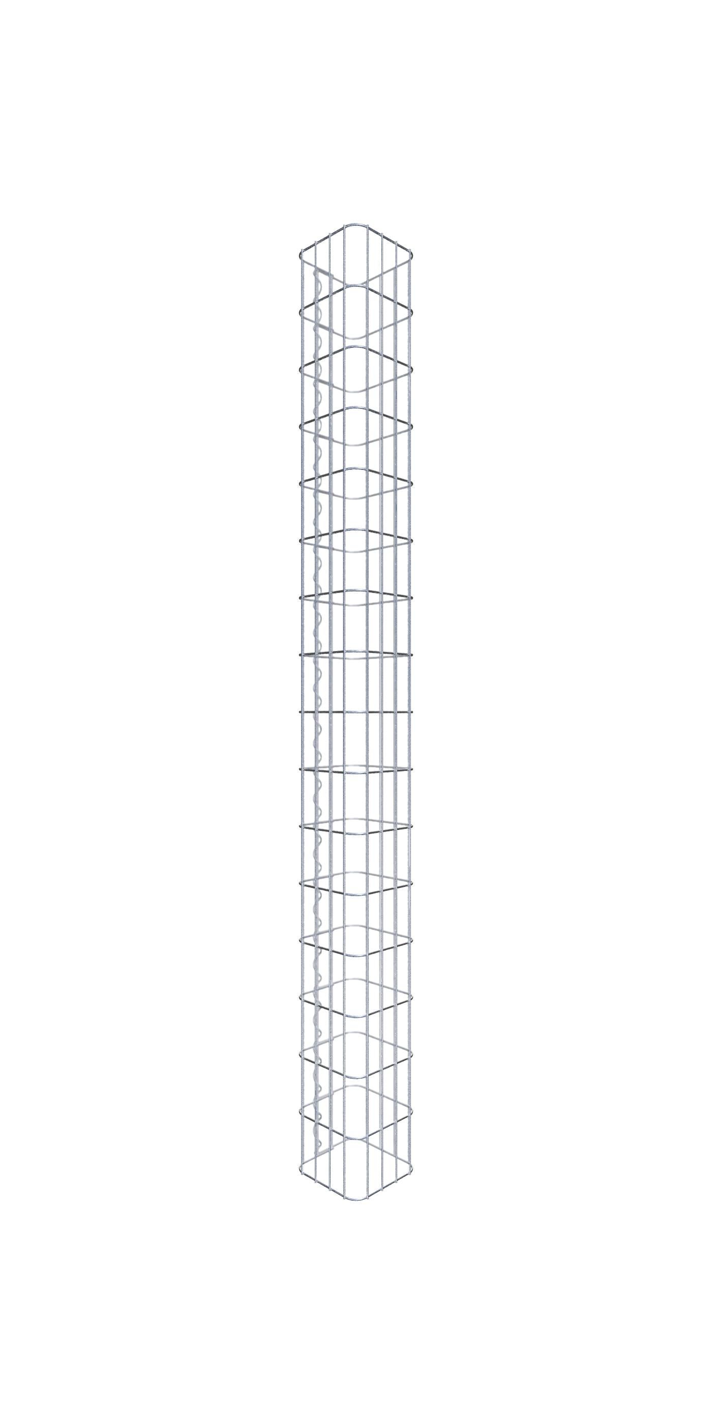 Kolumna gabionowa, kwadrat 22 cm x 22 cm, wysokość 160 cm, MW 5 cm x 10 cm