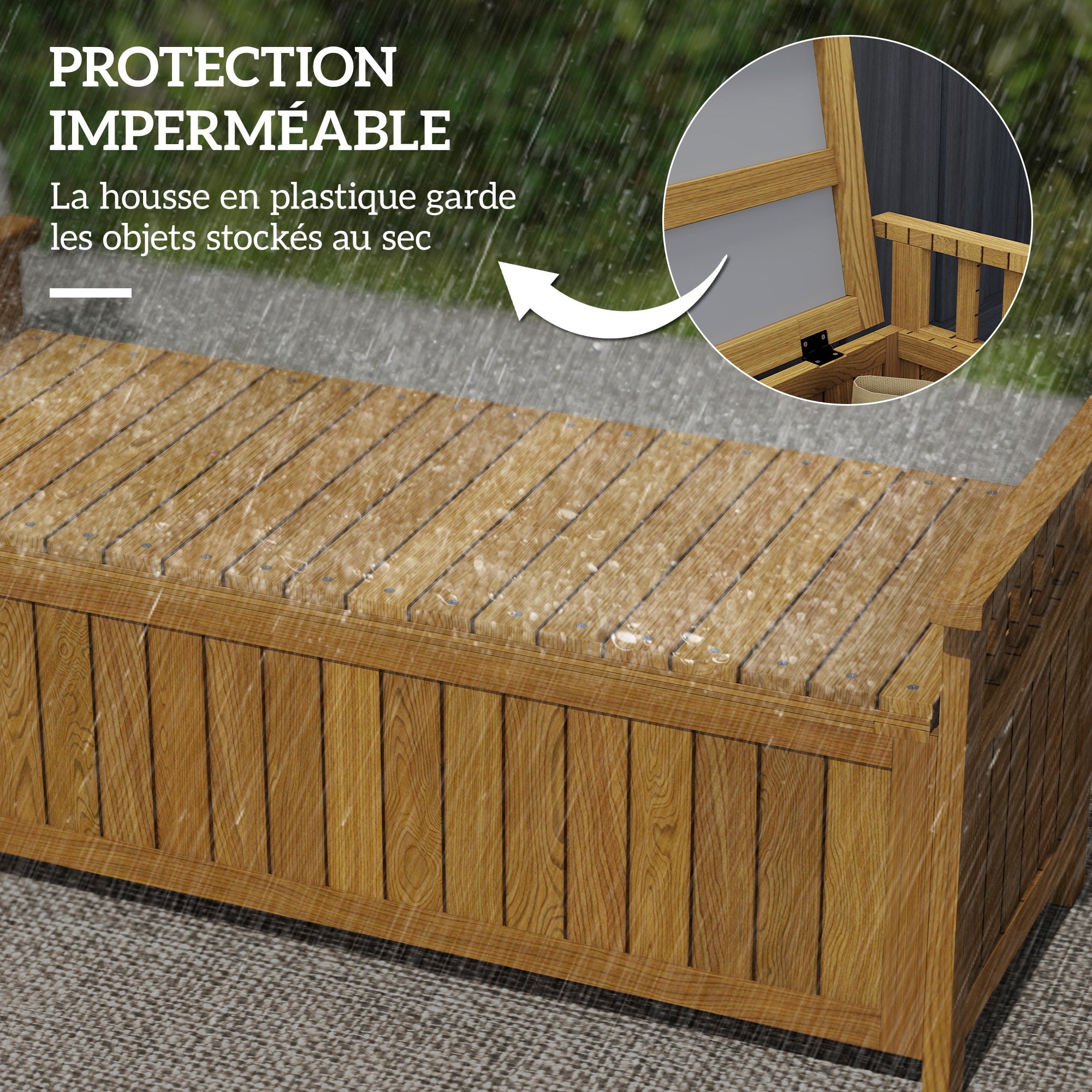 Banc de jardin Bois de sapin Outsunny - 7