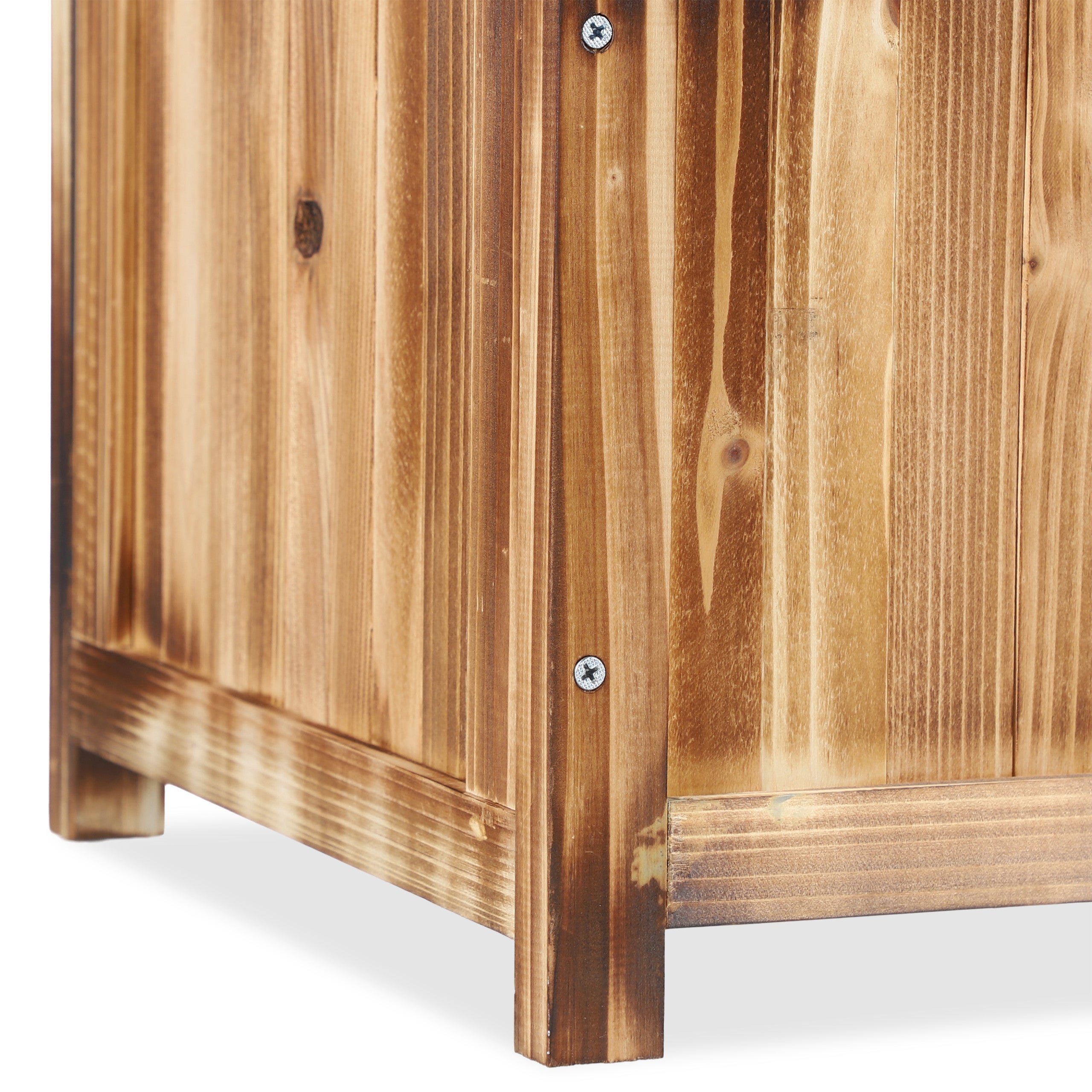 Jardinière avec treillis espalier Tuteur plantes grimpantes bac à fleurs en bois lierre rose 25L, 147 cm, Relaxdays - 8