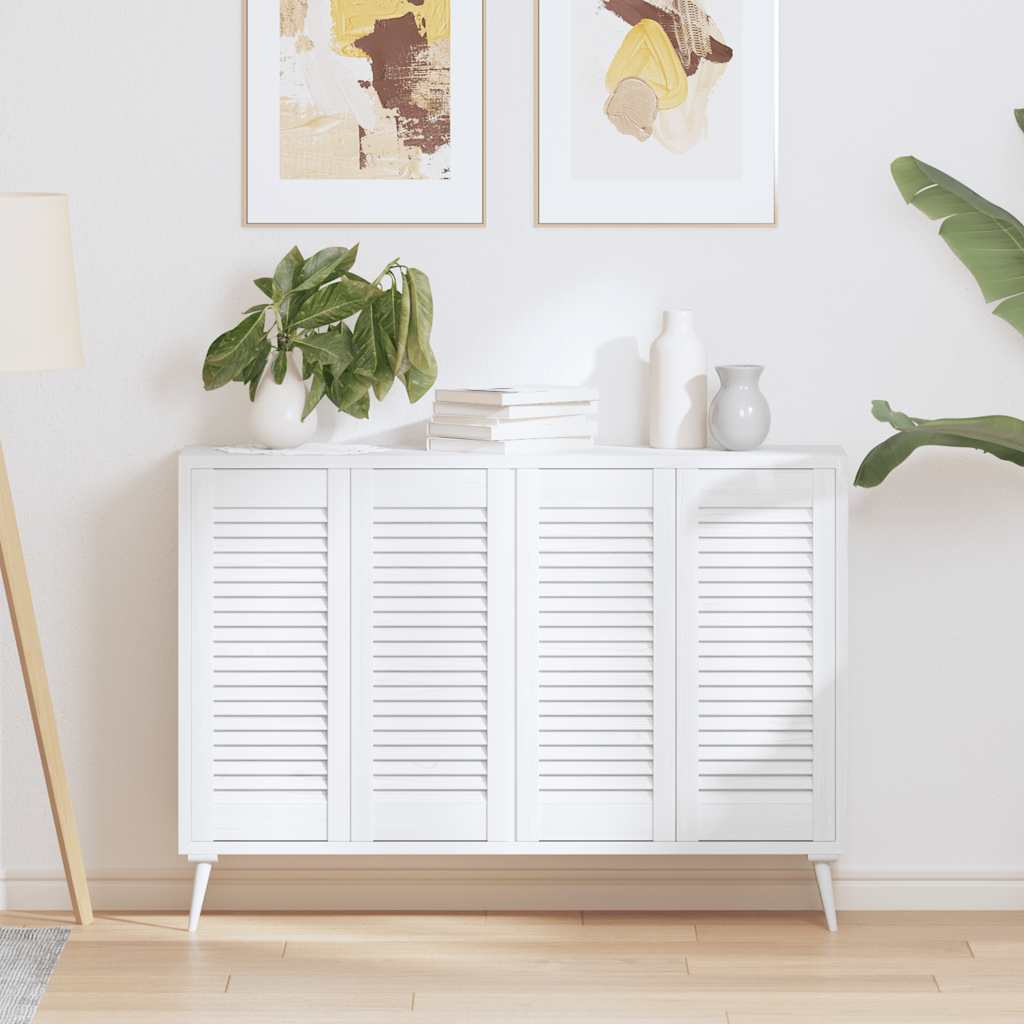 Puerta de armario de lamas 4 uds blanco 69x29,5 cm vidaxl