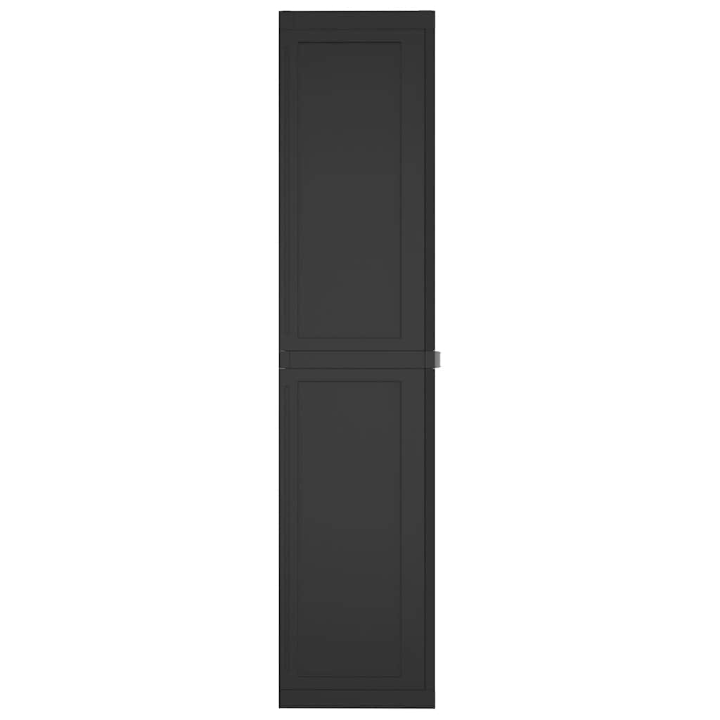 Armoire de rangement d extérieur noir 65x37x165 cm PP - 7