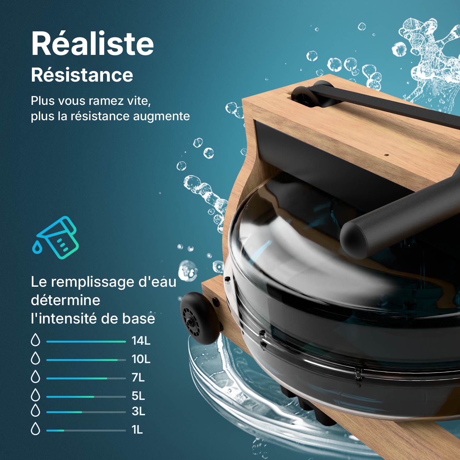 Test du rameur pliable ORISYN à eau : performance et praticité
