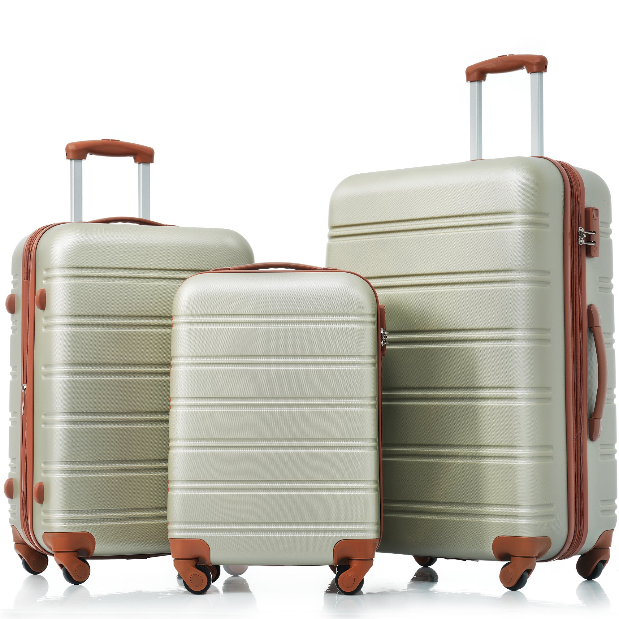 Valise rigide à roulettes 74,5x50,5x31,5 cm, ABS, 4 roues 360°, verrou ...
