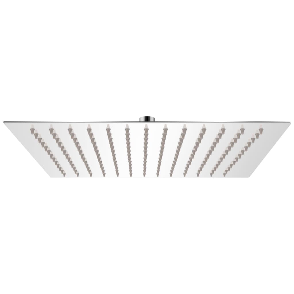 Soffione Doccia Quadrato A Pioggia 25,4 Cm – Acciaio Inox 304 Nero Opaco, Con Ugelli Autopulenti E Regolazione Angolo