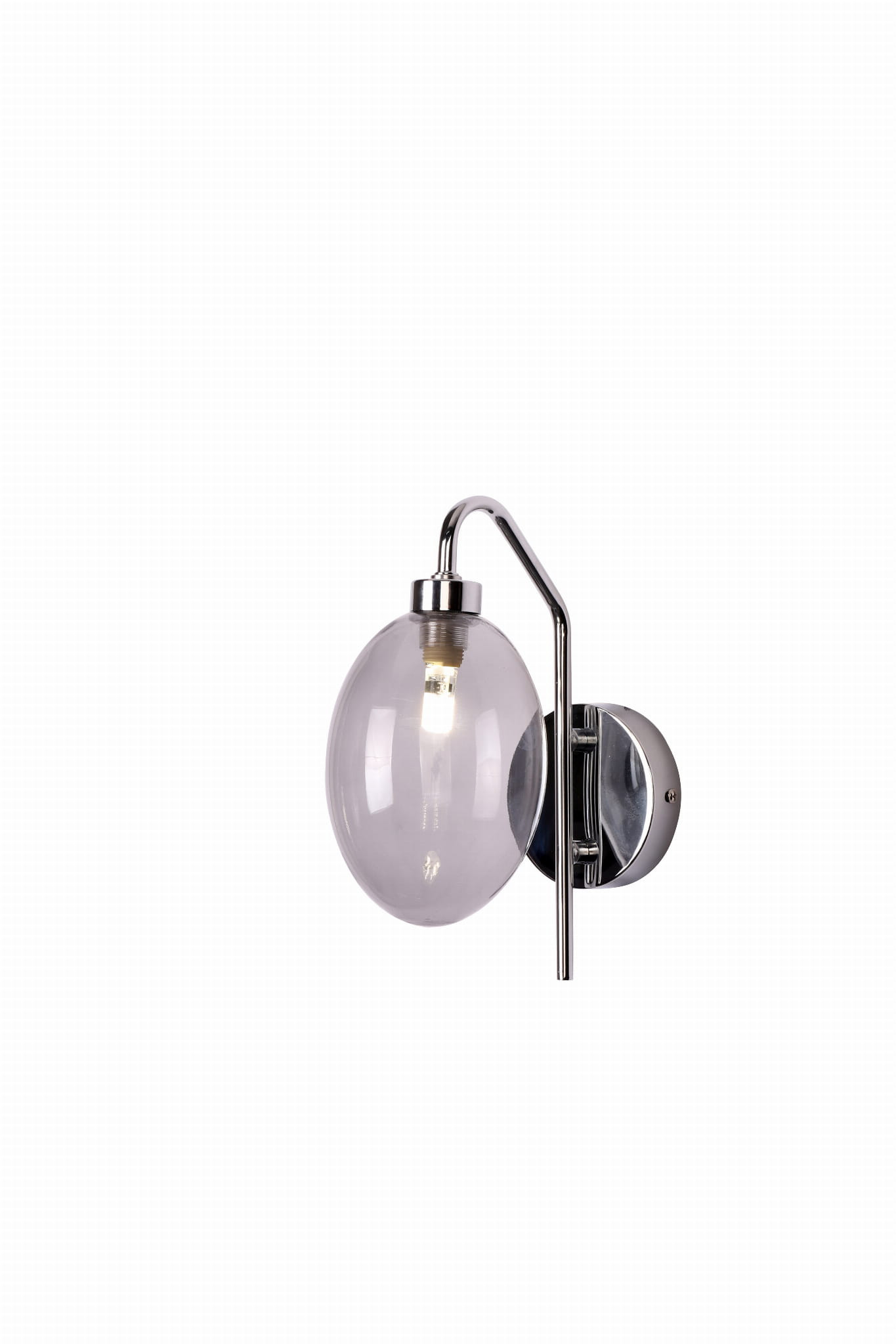 Kinkiet ścienny Lukka chromowany przezroczysty 1xG9x10W wym: 25 x 17 x 10 cm szkło IP20 Candellux