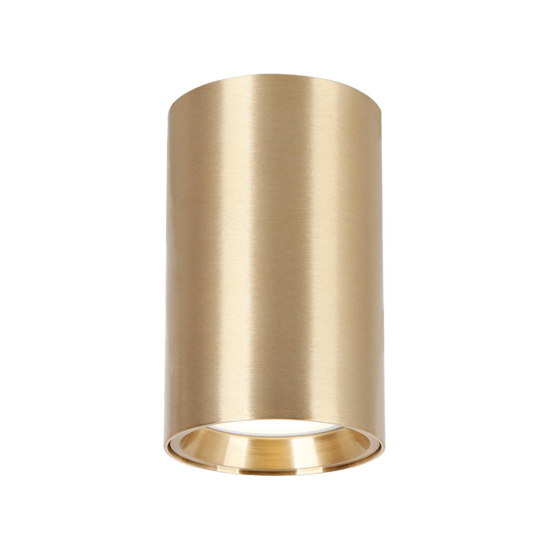 Reflektor sufitowy spot natynkowy Genesis okrągły mosiężno-złoty 1xGU10x8W wym: 10 x 6,3 x 6,3 cm aluminium Milagro