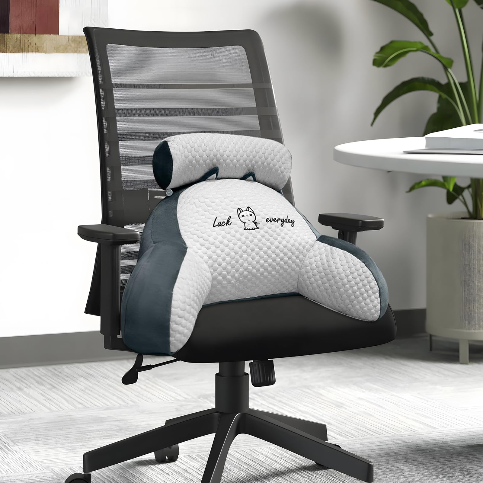 Coussin de dossier de lecture, coussin de lecture pour canapé, 60x40 cm, blanc cassé - 2