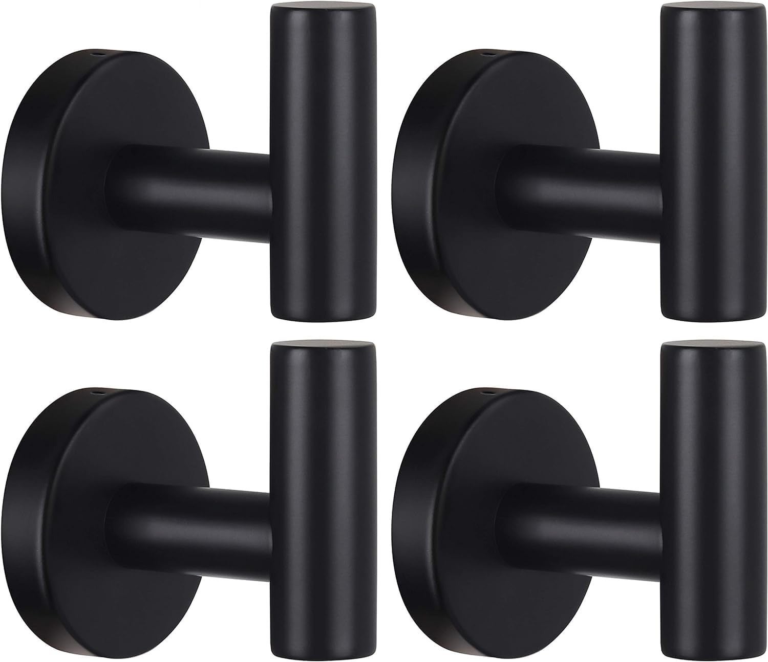 Cyclingcolors – Lot de 2 crochets doubles 125mm – Métal argent chromé brillant poli – Avec vis de fixation pour murs – Pour salle de bain et cuisine