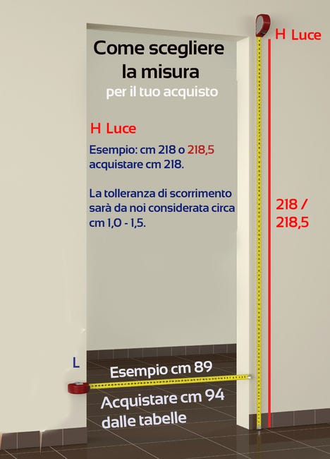 Porta A Soffietto In PVC Su Misura - Bicolore, Personalizzabile Con Viteria E Istruzioni, Per Interni - Foto 3