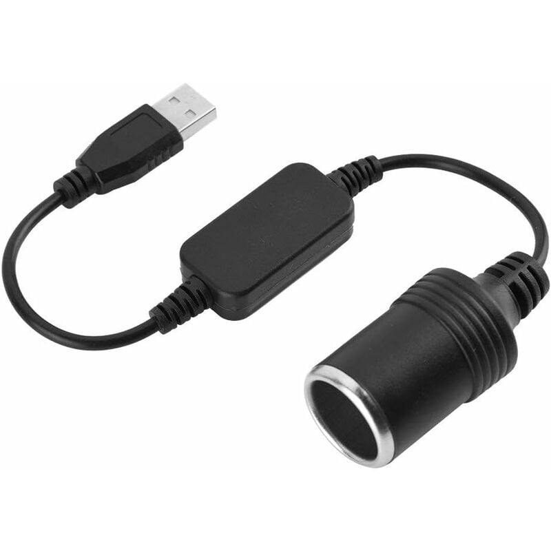 Kabel konwertujący (5V na 12V, 1,2m) do gniazda zapalniczki samochodowej, podróżna wtyczka USB, kabel do konwersji zasilania