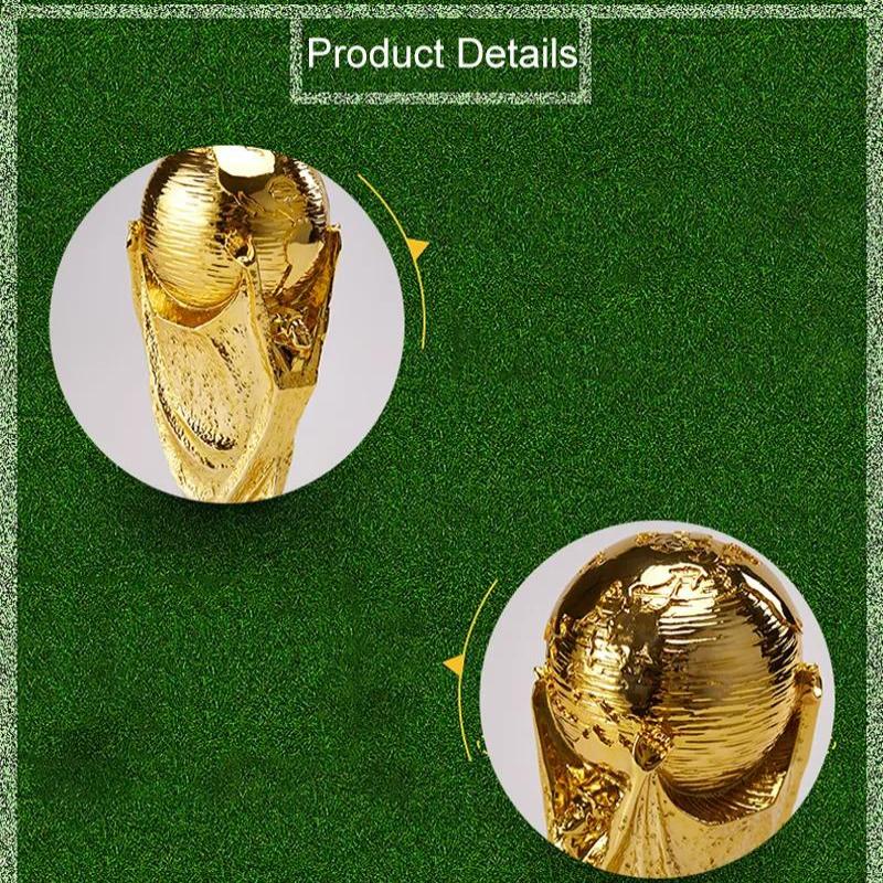 Décoration intérieure, ornement en résine représentant le trophée de la Coupe du Monde de la FIFA, Qatar, 36 cm, creux, pour les fans de football - 4