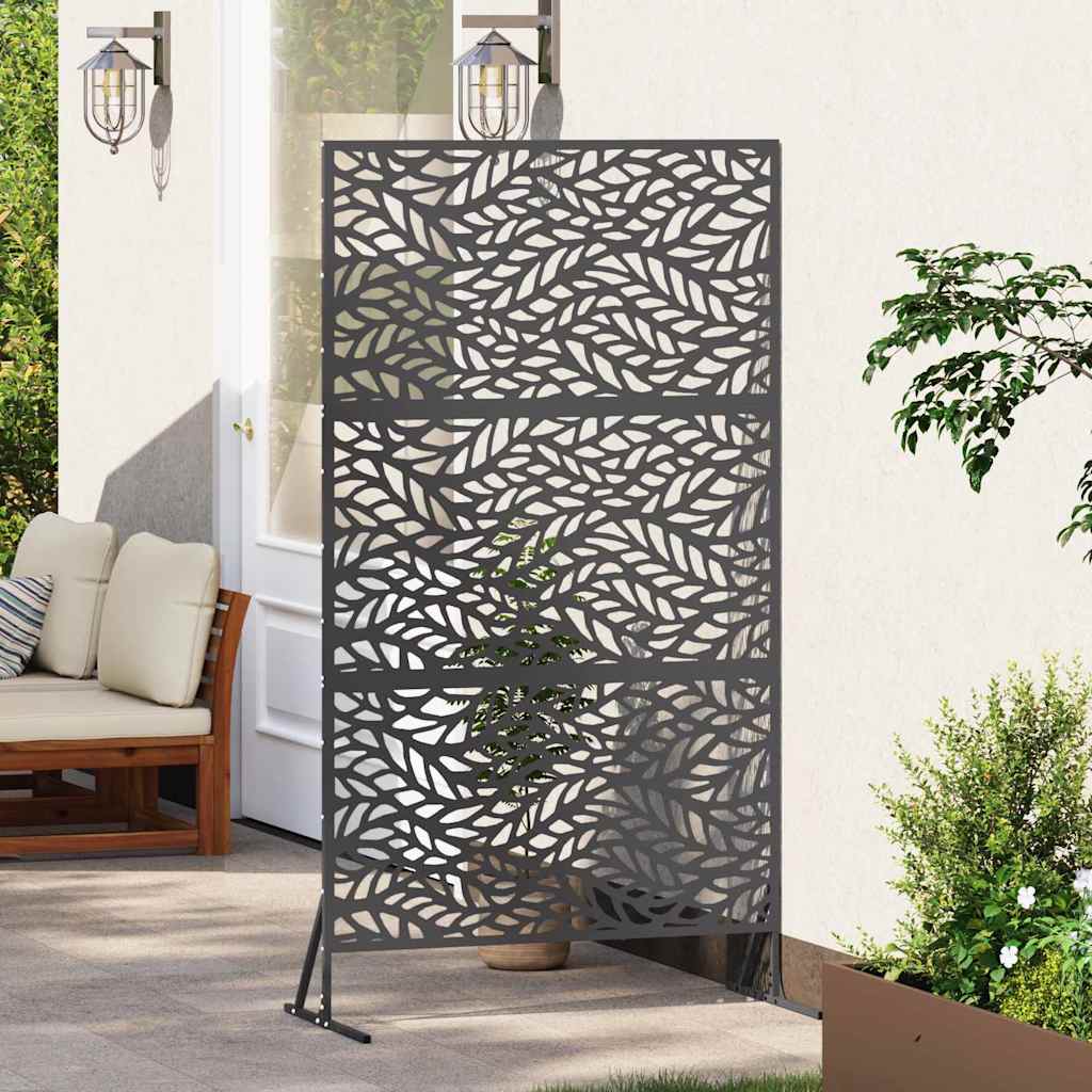 vidaXL Écran de confidentialité Noir 100 x 50 x 180 cm Acier - 3