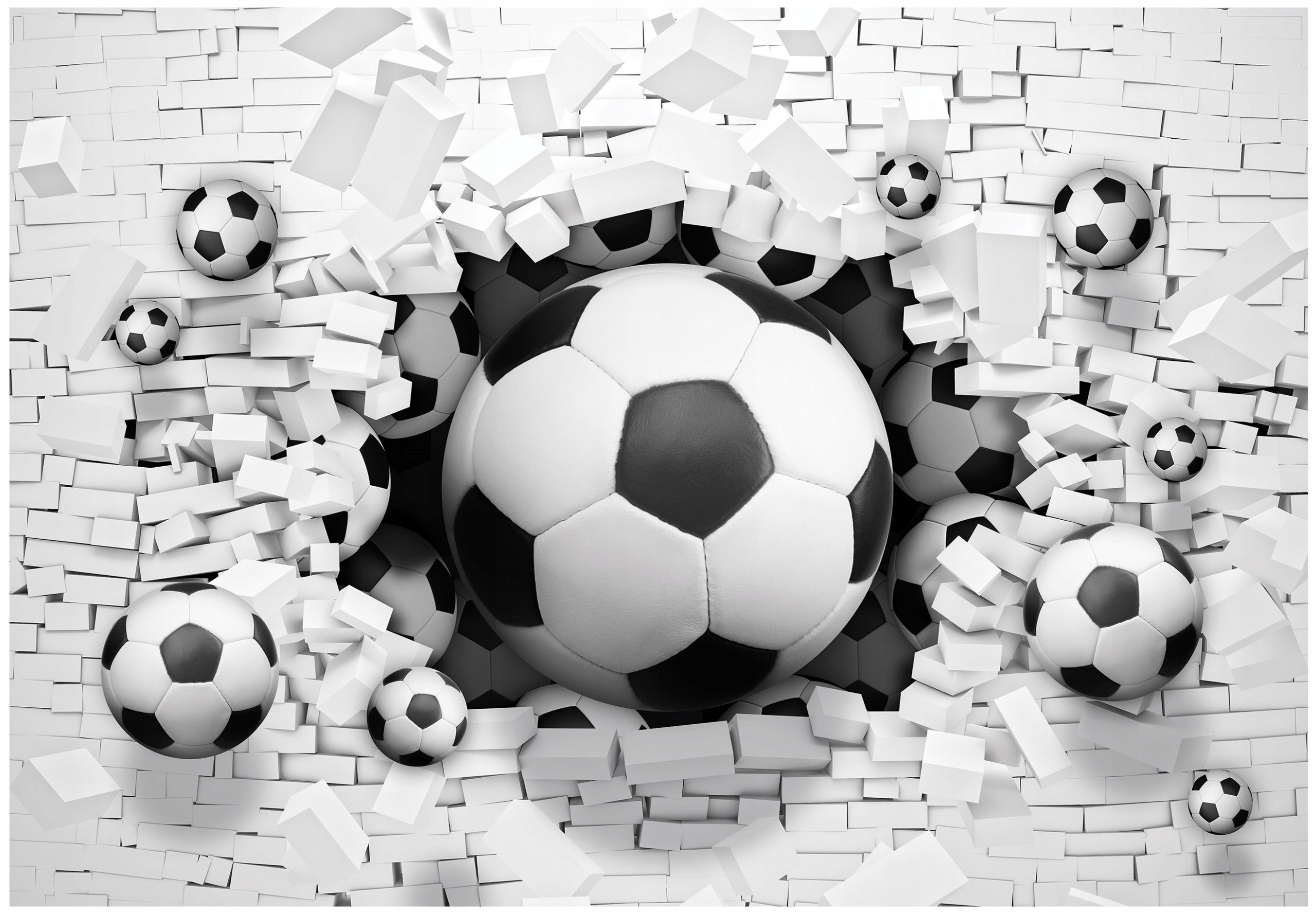 Papier Peint Enfant Jeune Football Intissé Panoramique 400x280 cm ...