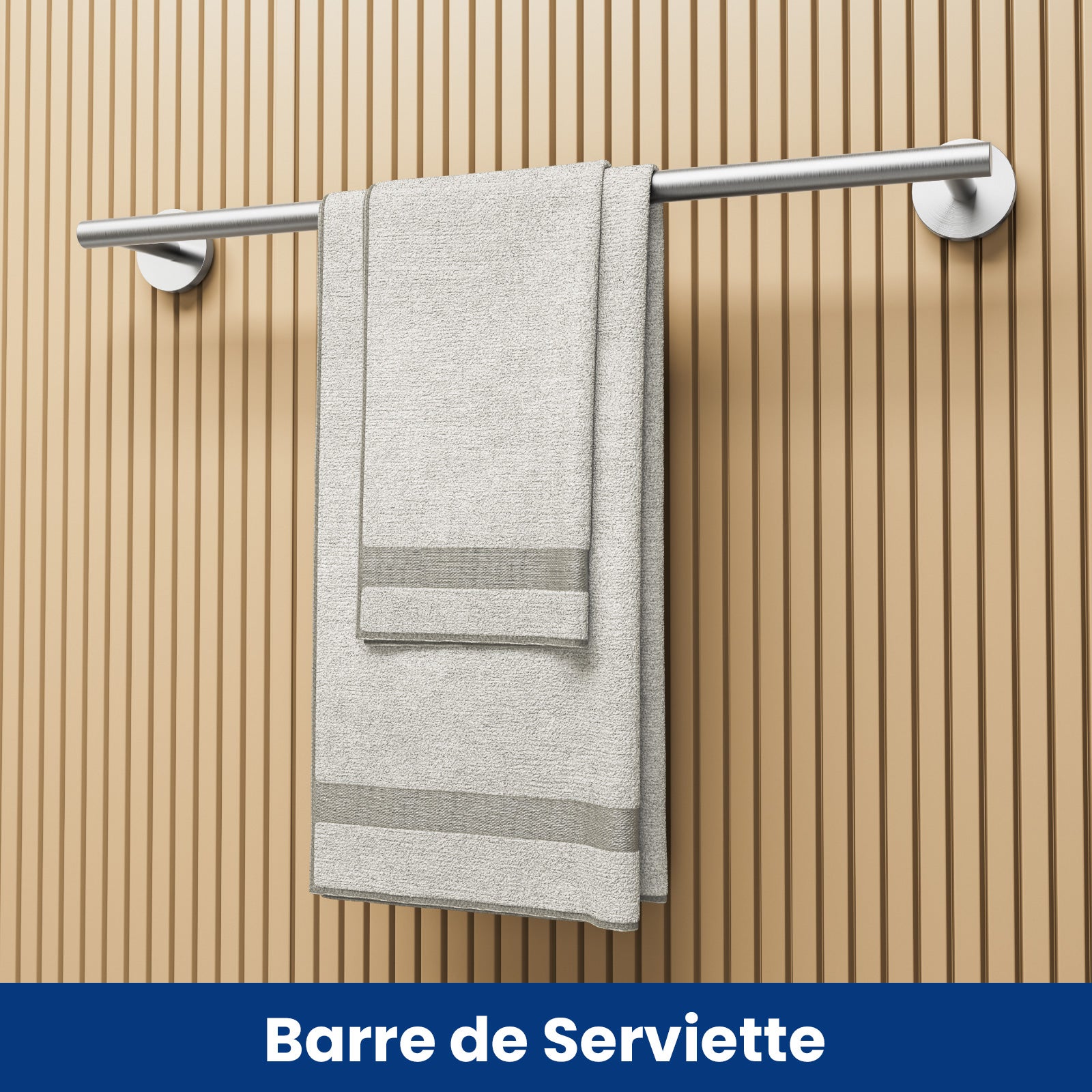 Cecipa MAX Portasciugamani da Parete Porta Carta Igienica da Bagno Set da Appendere per Bagno in Acciaio Inossidabile Spazzolato 4 Pezzi - 4