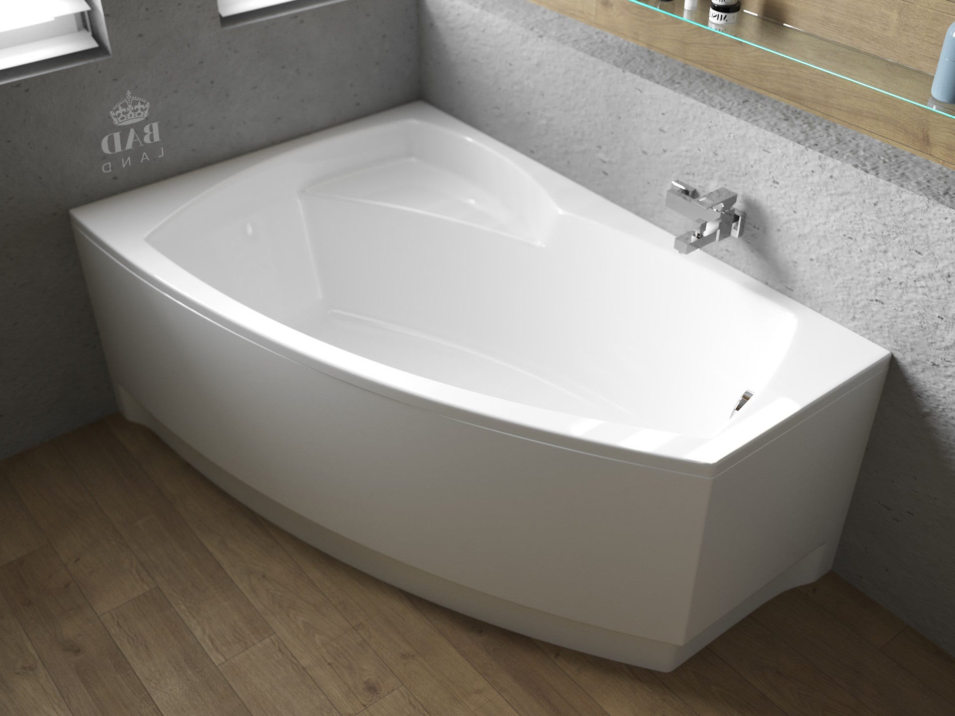 Baignoire Asym trique 140x90 Gauche FRIDA Acrylique Blanc Avec baignoire-asym-trique-140x90-gauche-frida-acrylique-blanc-avec