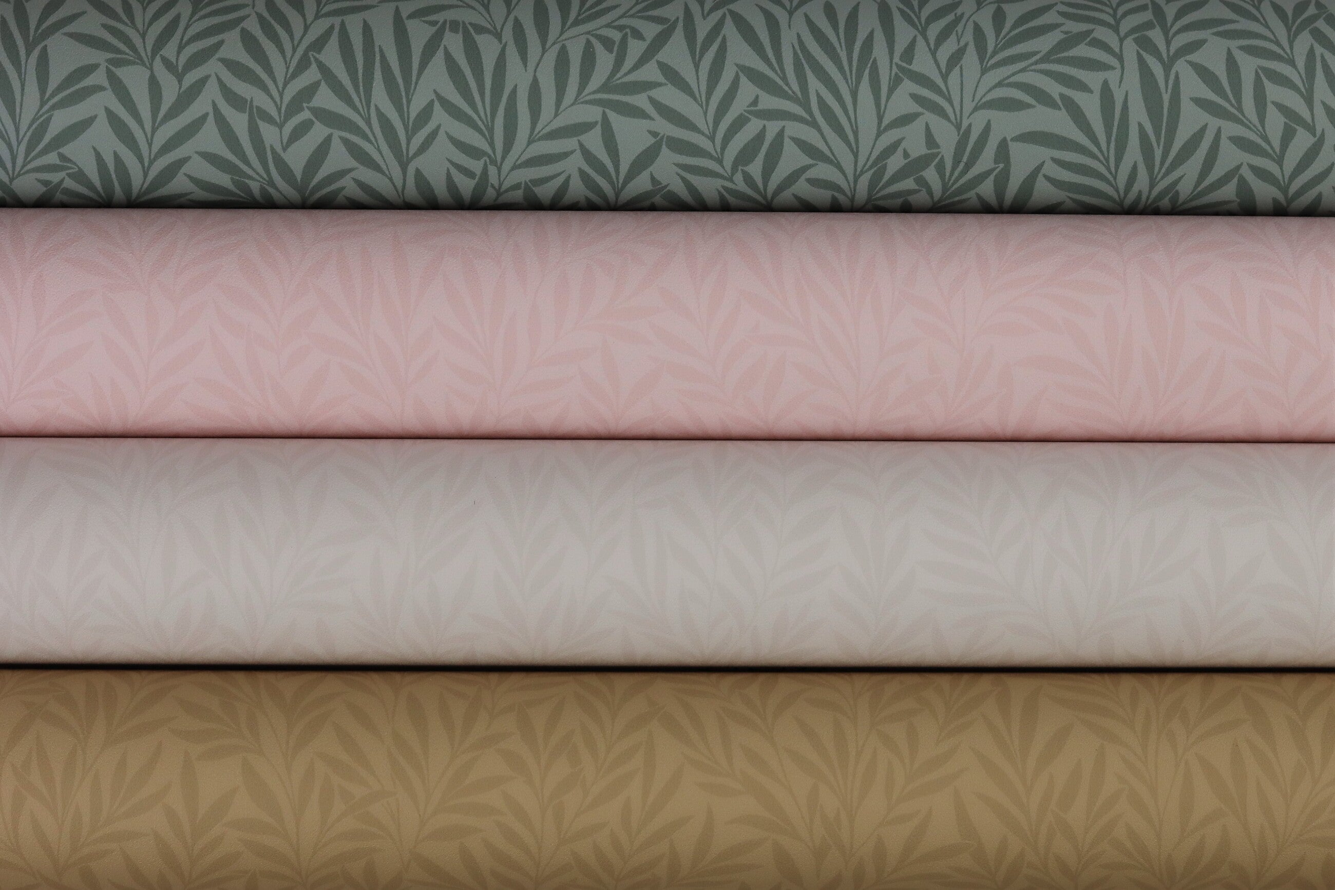 Carta da parati Rasch 252972 - Carta da parati in tessuto non tessuto con piccole foglie in marrone albicocca chiaro - 7