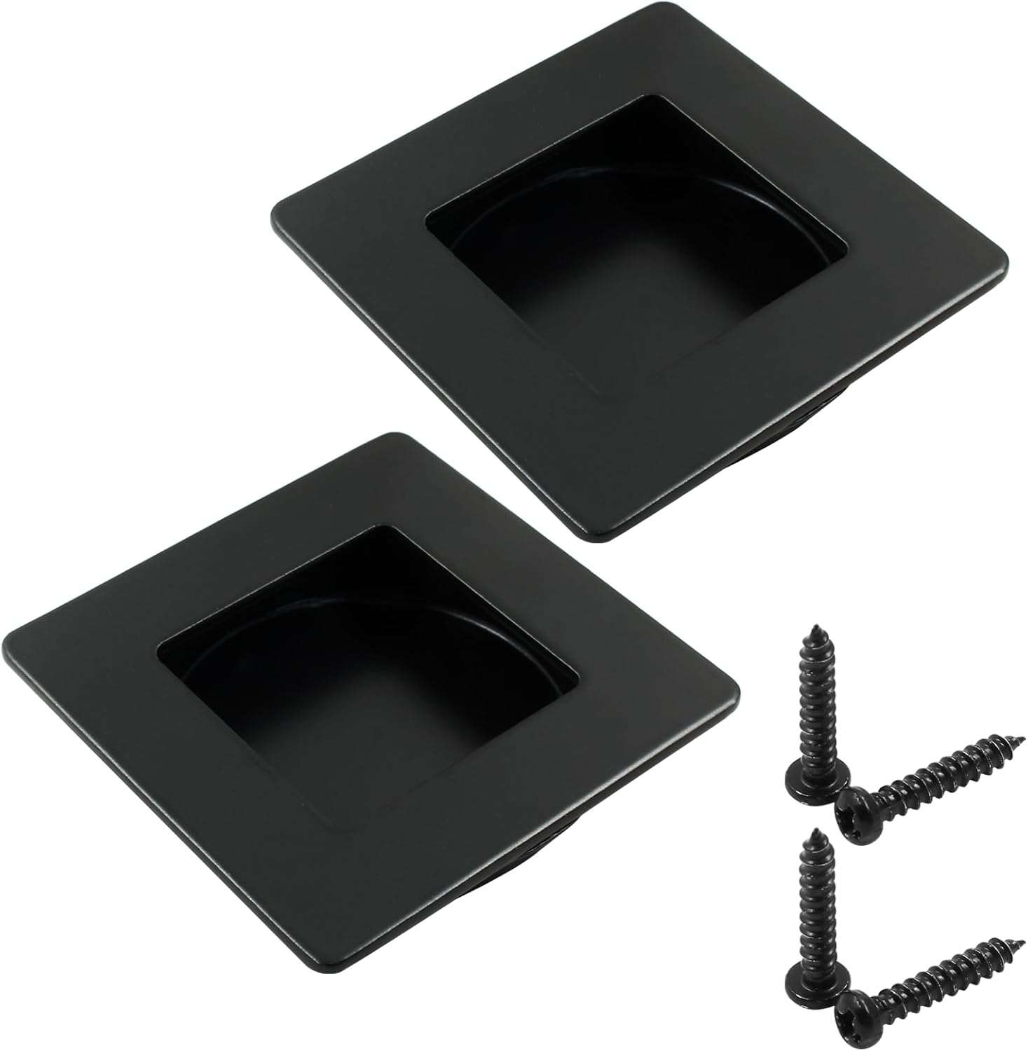 Poignées Tiroir/cuisine Carrées Noires Mates - En Acier Inoxydable Brossé, Style Moderne, Longueur 10mm