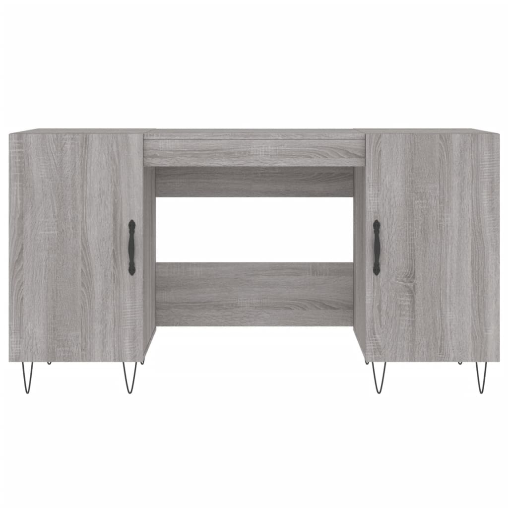 Bureau，Table de travail，Table d'étude sonoma gris 140x50x75 cm bois d'ingénierie CWV55657 - 6