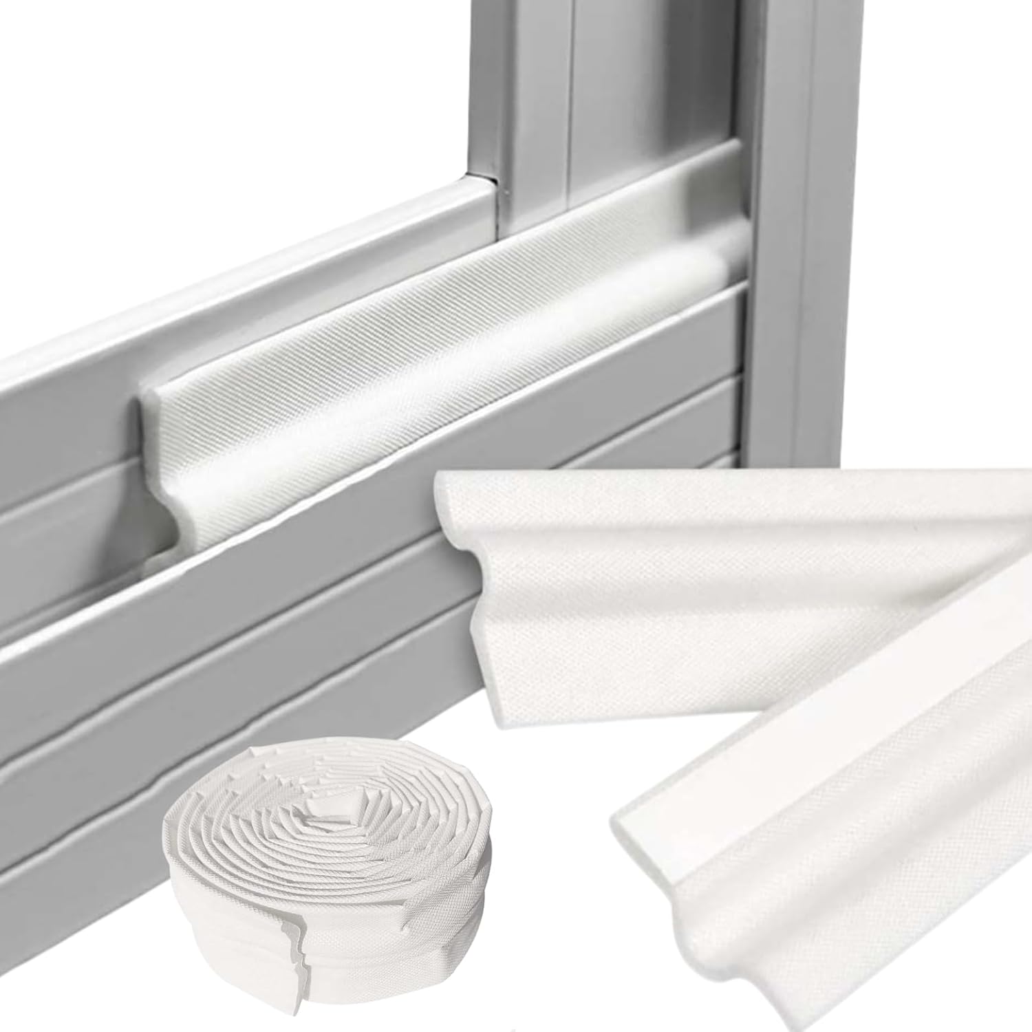 Biała samoprzylepna taśma uszczelniająca izolacyjna 4 m do drzwi i okien z PVC lub aluminium