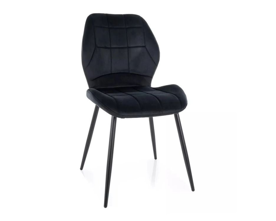 Krzesło tapicerowane JAKE VELVET czarne