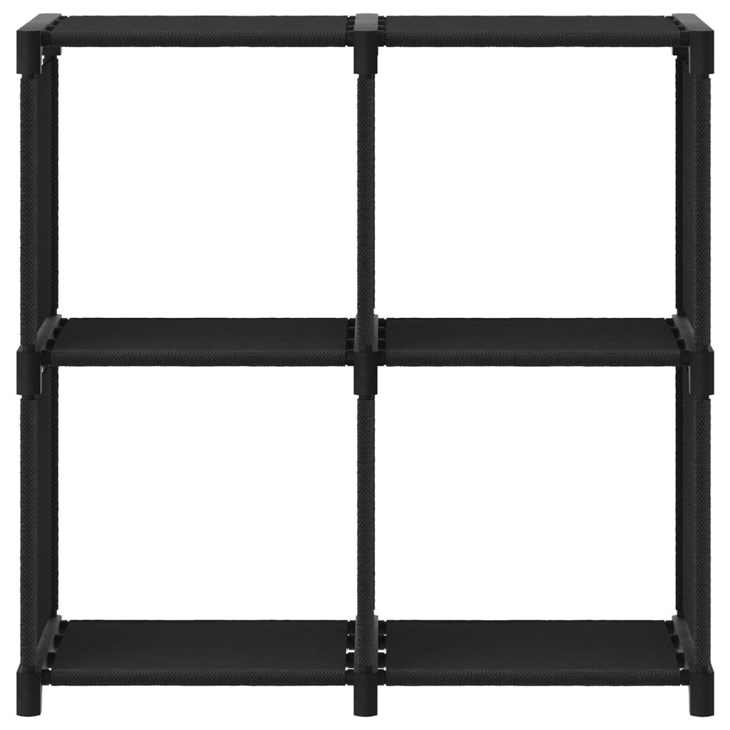 Étagère d'affichage 4 cubes Noir 69x30x72,5 cm Tissu vidaXL - 2