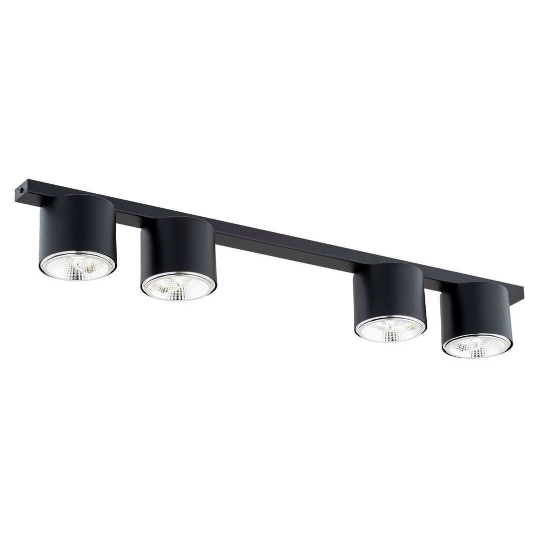Reflektor sufitowy spot natynkowy Nano listwa czarny 4xES111x15W wym: 11,5 x 90 x 11,5 cm metal Emibig