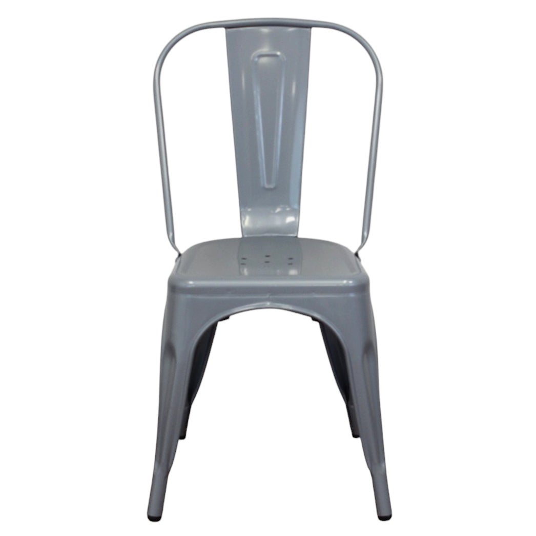 Milani Home - Set 6 sedie in metallo industrial cm 35 l x 45 p x 85 hdi coloreGrigio - 2