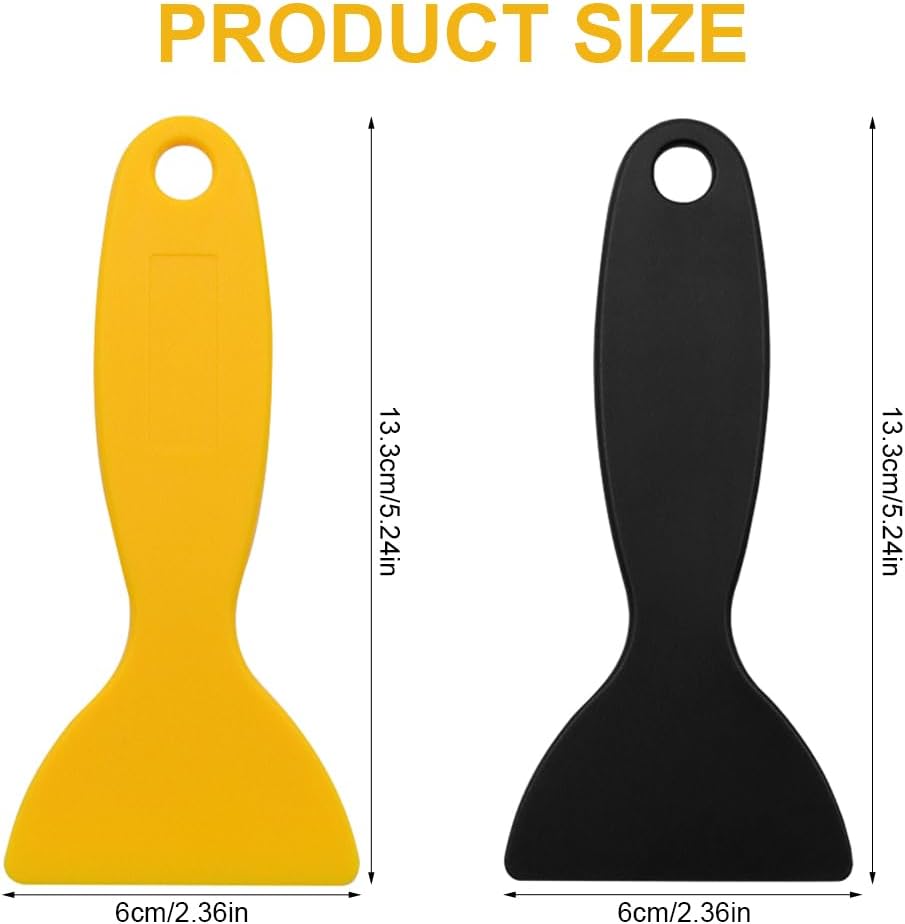 Ensemble de 12 grattoirs, couteau à mastic, grattoir à peinture flexible pour le remplissage et les décalcomanies - 2