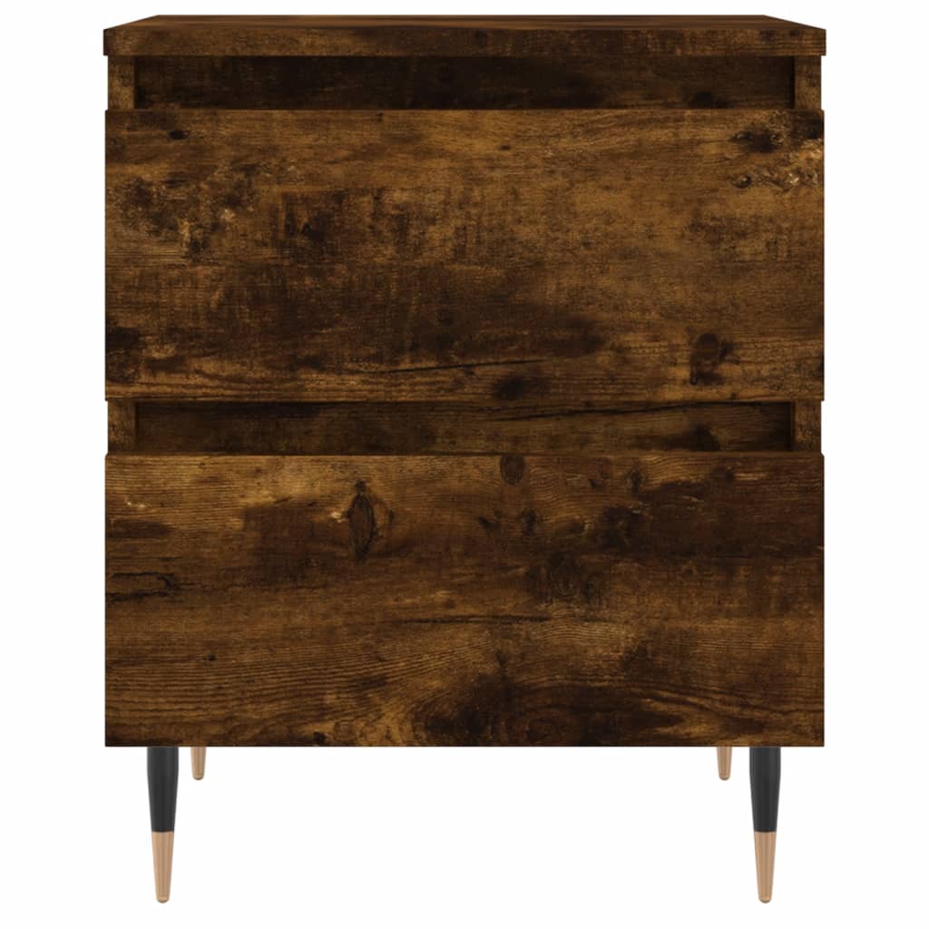 Table de chevet chêne fumé 40x35x50 cm bois d’ingénierie - 4