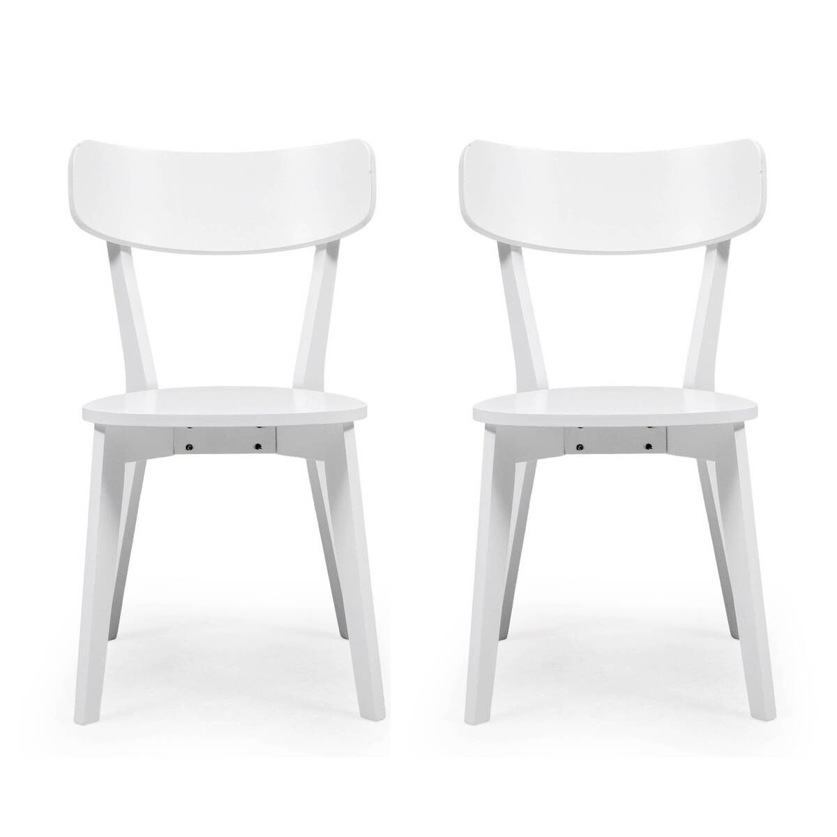 Homely  Pack 2 Sillas De Comedor Estilo Nórdico, Diseño Escandinavo Minimalista Para Comedor / Cocina Blancas , Leroy Merlin