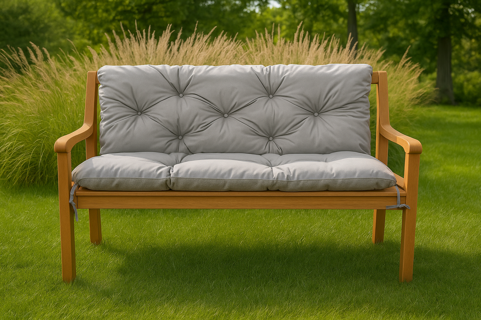 Coussin pour banc de jardin 150x50x40cm, coussin de jardin Gris, coussin de banc de jardin, coussin de balançoire, coussin de banc extérieur - 3