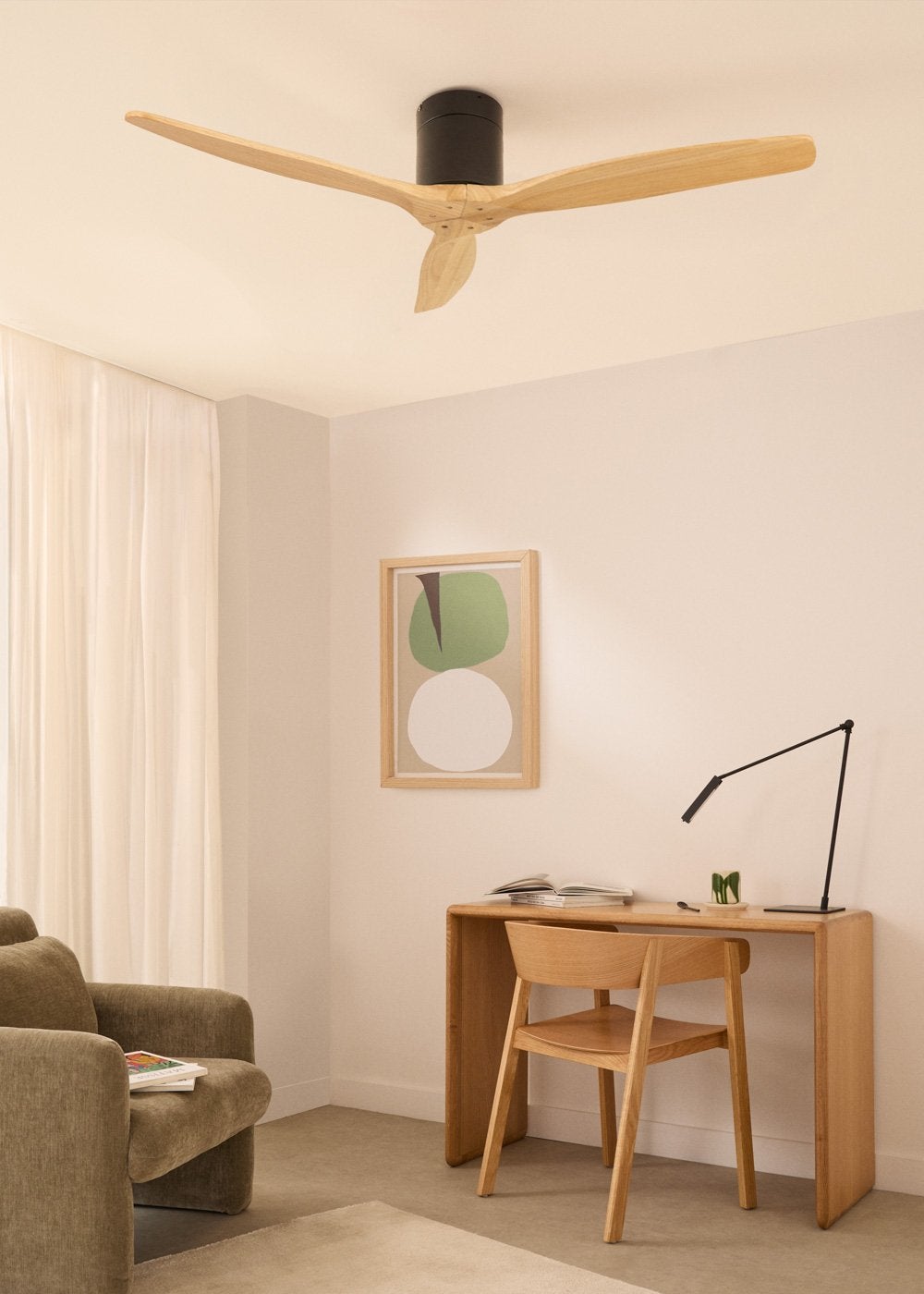 CREATE - WIND CALM M - Ventilateur de plafond silencieux 40W avec pales techniques en ABS Ø132cm sans eclaraige sans wifi - 3