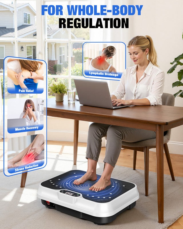 PLATAFORMA VIBRANTE, RATTANTREE Potente plataforma vibratória muscular para musculação e escultura com controle remoto e cordão de tração - 6