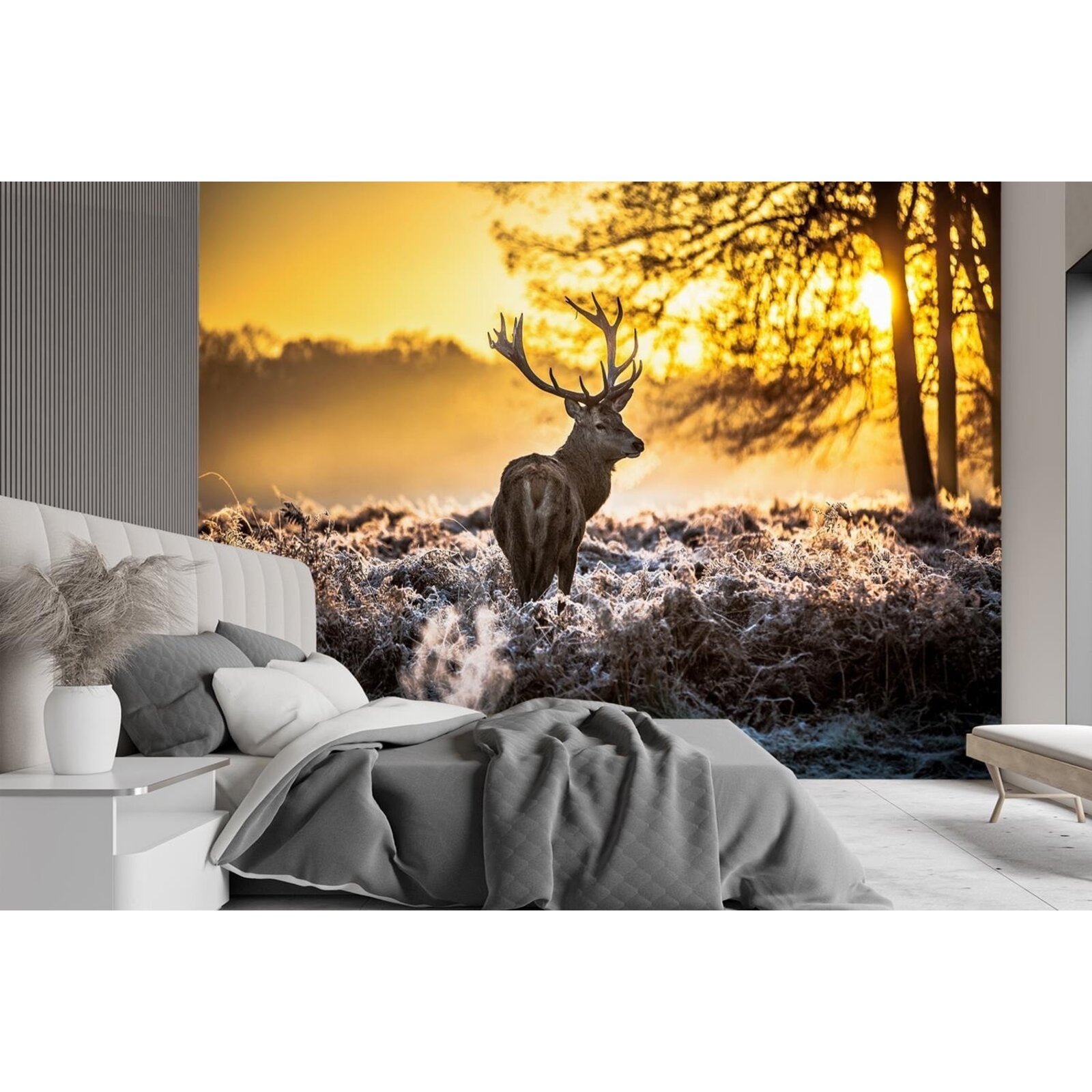 Papier peint cerf dans la brume - 300 x 210 cm - 2