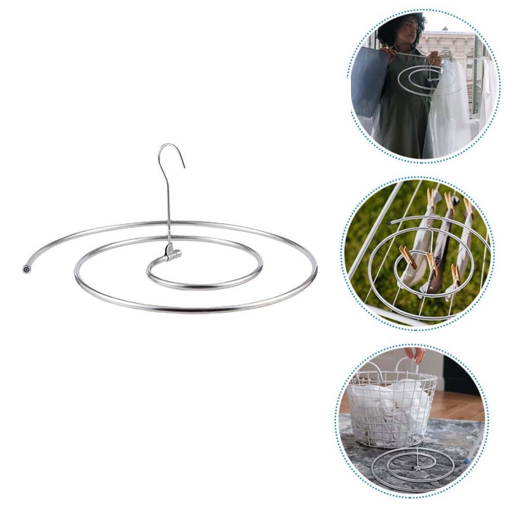 4pcs Spiralne wieszaki ze stali nierdzewnej na kołdry, ręczniki i większe ubrania, obrotowa suszarka wielofunkcyjna do użytku domowego