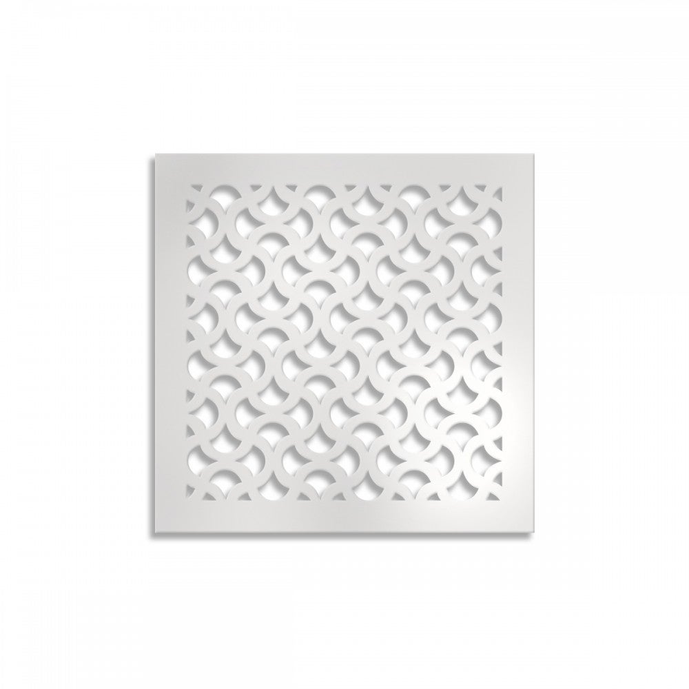 DROPS - Panel perforowany z PVC - Biały parasol przeciwsłoneczny 98x98 cm Grubość 1 cm