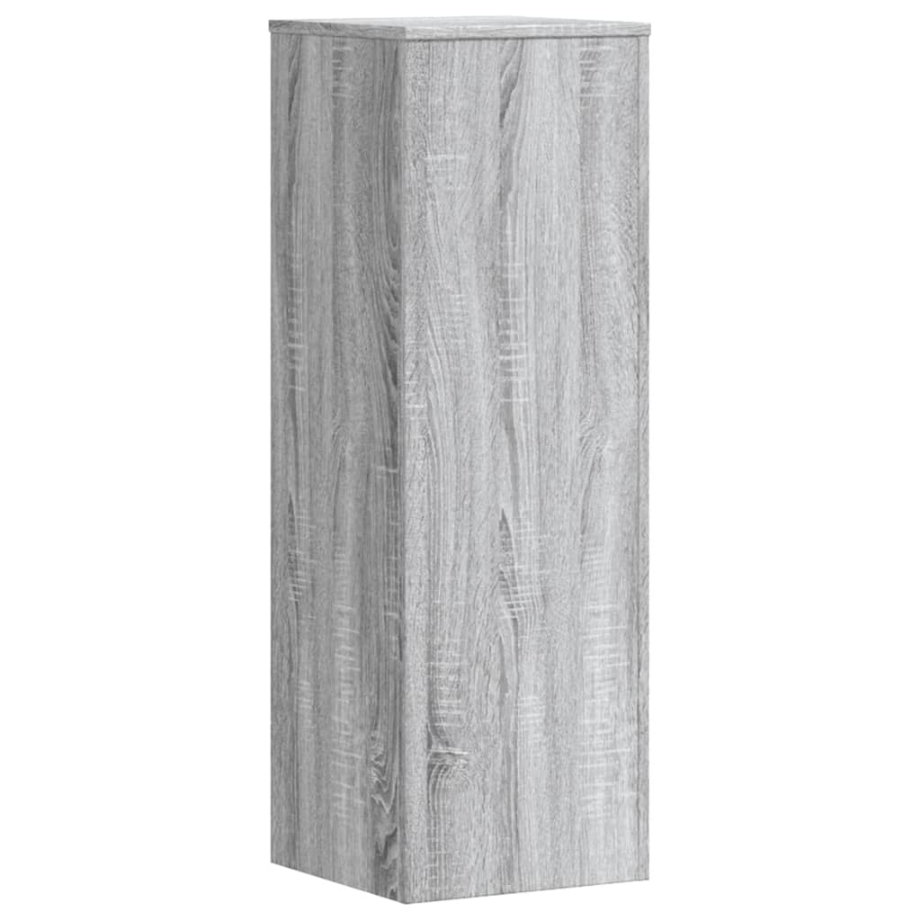 Supports pour plantes, 2 pièces, gris, panneau de bois - 6