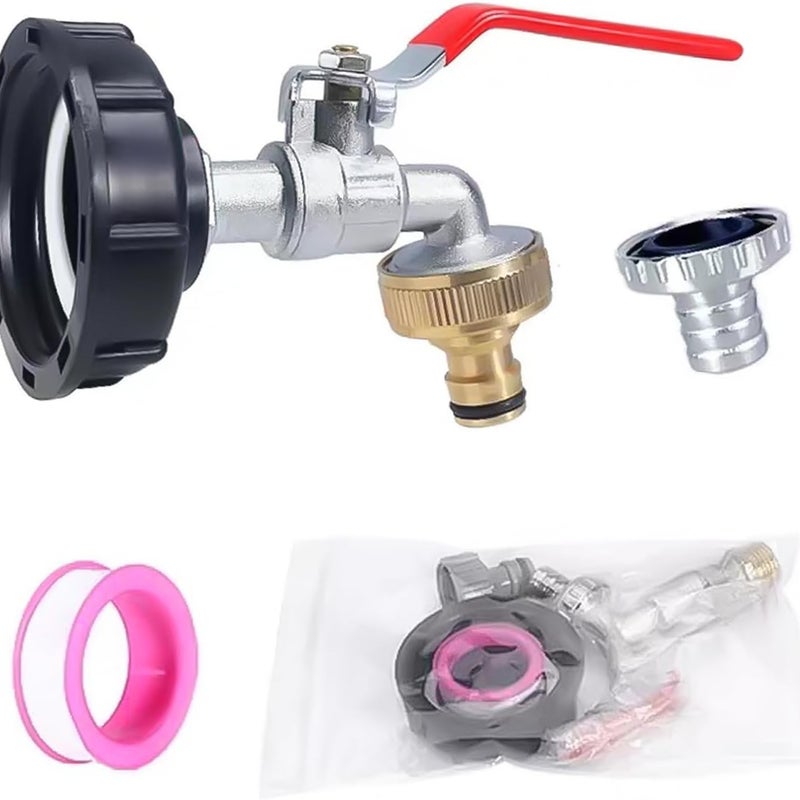Zawór spustowy IBC 3/4'' Adapter do zbiornika IBC Zawór Akcesoria do zbiornika IBC Akcesoria do zbiornika na wodę z mosiądzu 1000L Kran po