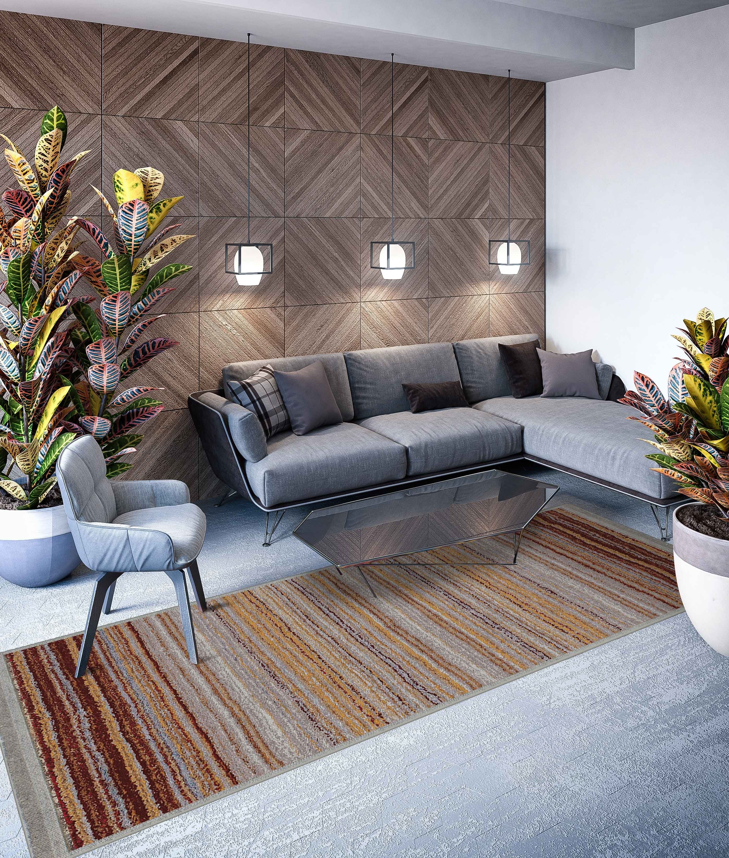 MODEMA - Tappeto lavabile in lavatrice, fondo antiscivolo, tappeto per corridoio 100x300cm Dune - 2