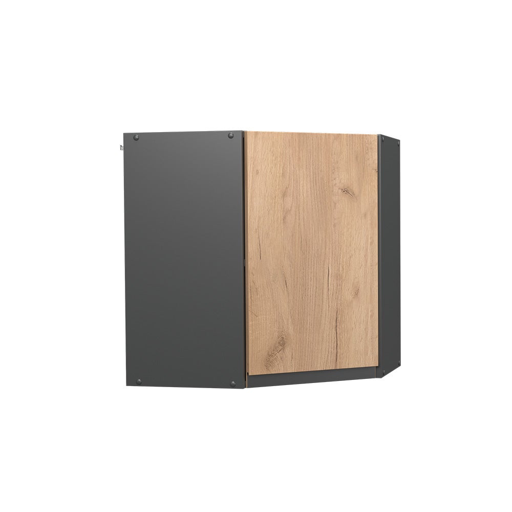 Vicco Szafka wisząca narożna R-Line, Złoty dąb energetyczny, 57 cm J-Shape