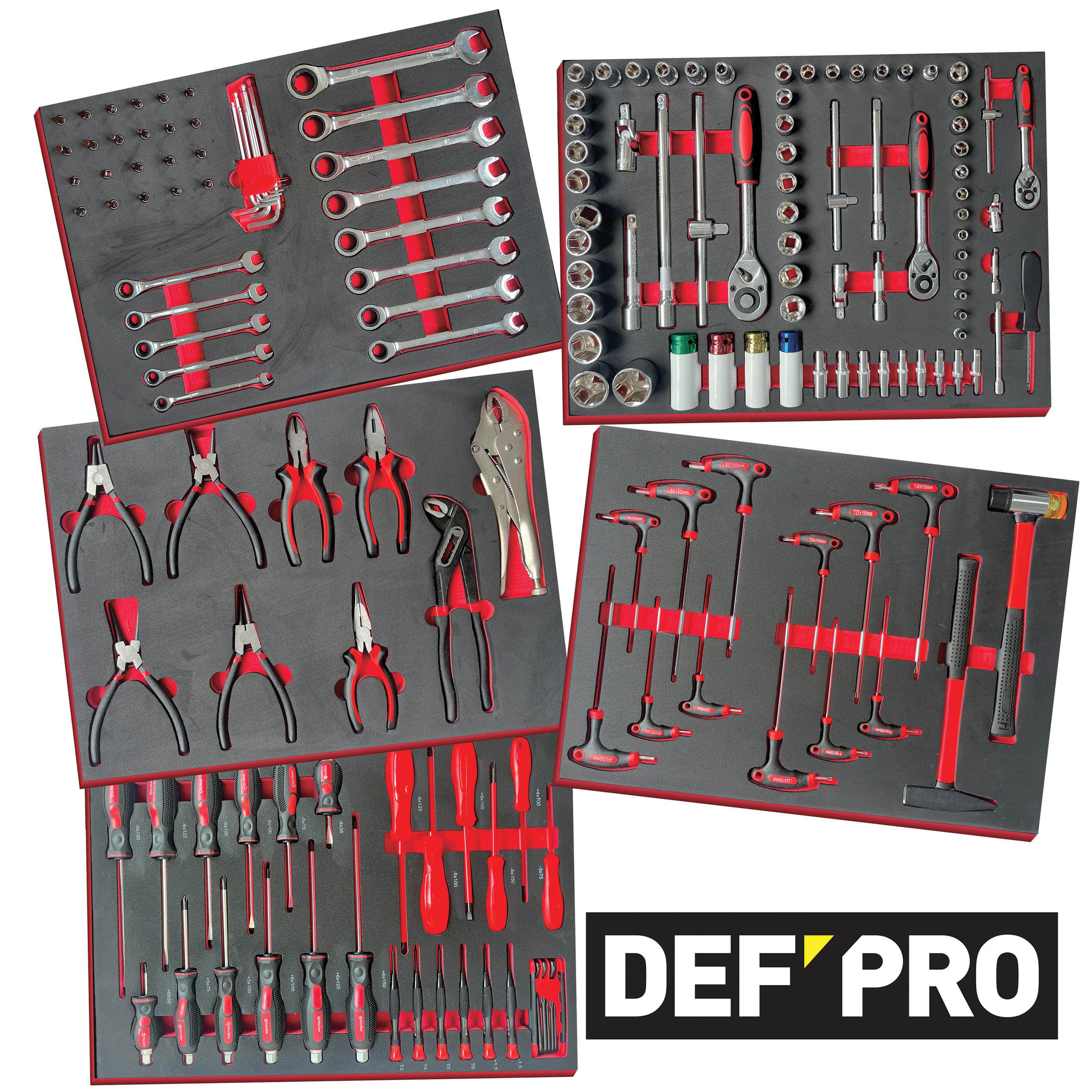 Servante d'atelier DEFPRO 7 Tiroirs Avec 173 outils - 2