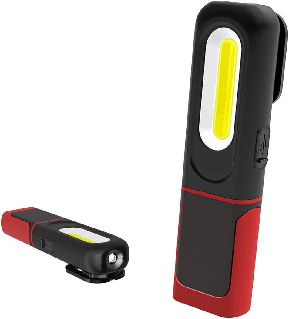 TORCIA LED MANUALE COB Bianca Luce UV Torce Flash Lampada Magnete - Foto 10