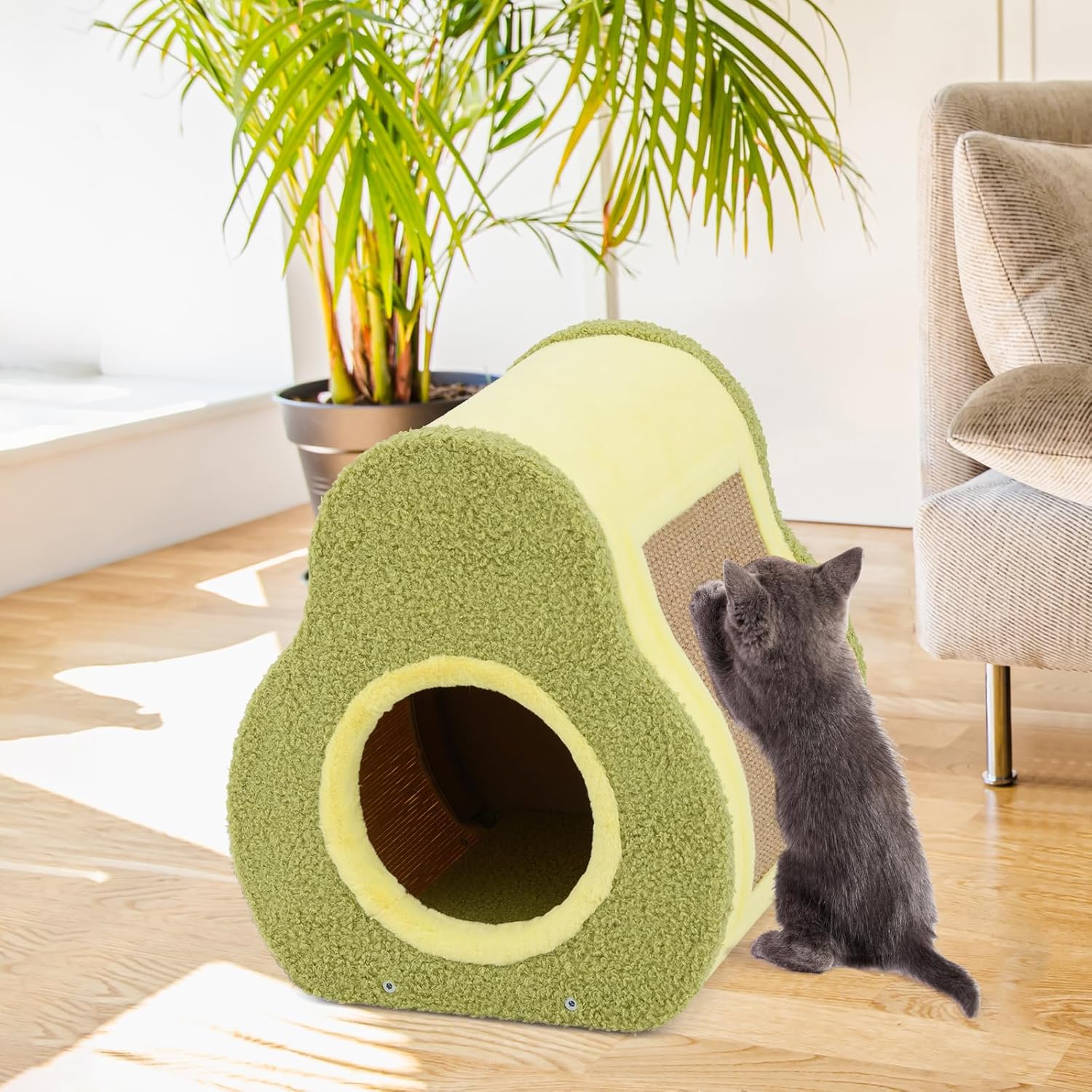 Casetta per Gatti a 3 Piani, Cuccia per Gatti con Tiragraffi, 2 Scomparti Coperti e 3 Materassini, Casa per Gatti Moderna con Graffiatoio da I | Leroy Merlin
